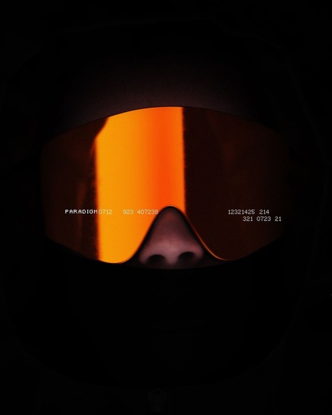 ski goggles, snow goggles, snowboard goggles, winter sports goggles, skiing eyewear, brand awareness, editorial, bold, luxurious, black, orange